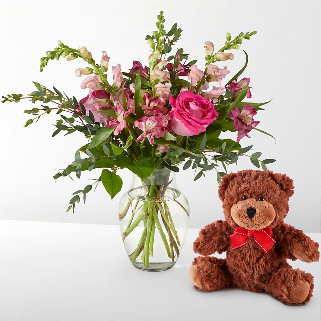Happily Ever After Bouquet & Bear Set – A Miracle Florist, Oxnard CA