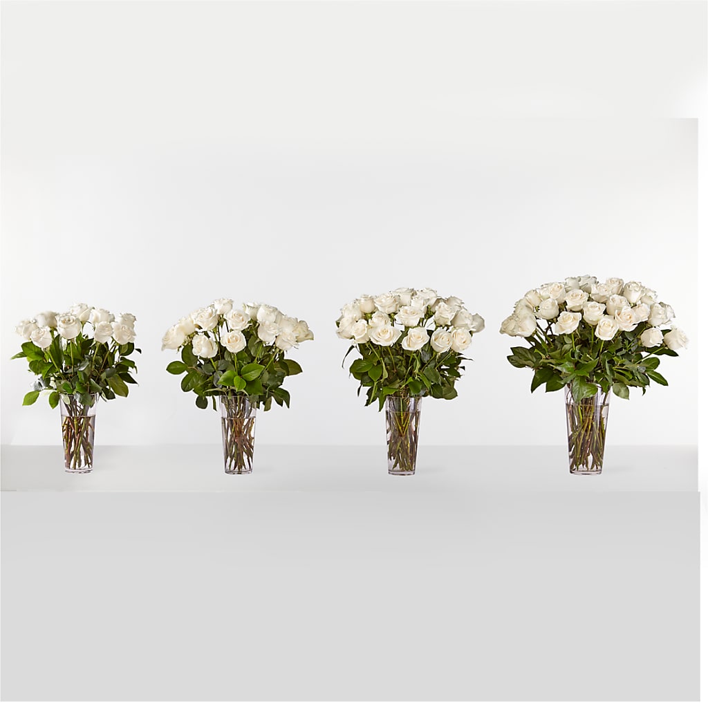 Long Stem White Rose Bouquet – A Miracle Florist, Oxnard CA