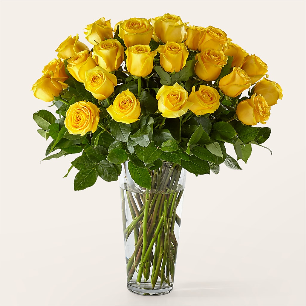 Long Stem Yellow Rose Bouquet – A Miracle Florist, Oxnard CA