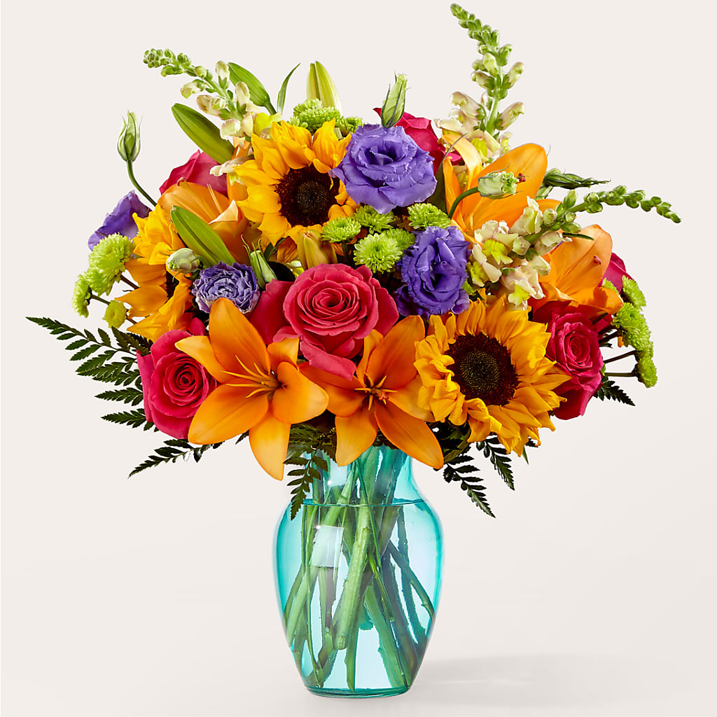 Double Rainbow Bouquet – A Miracle Florist, Oxnard CA