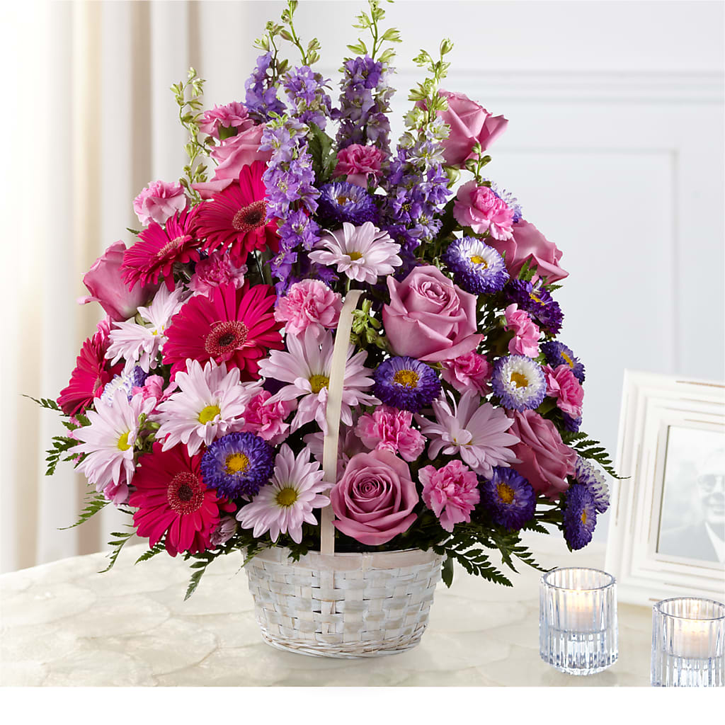 Pastel Peace Basket – A Miracle Florist, Oxnard CA