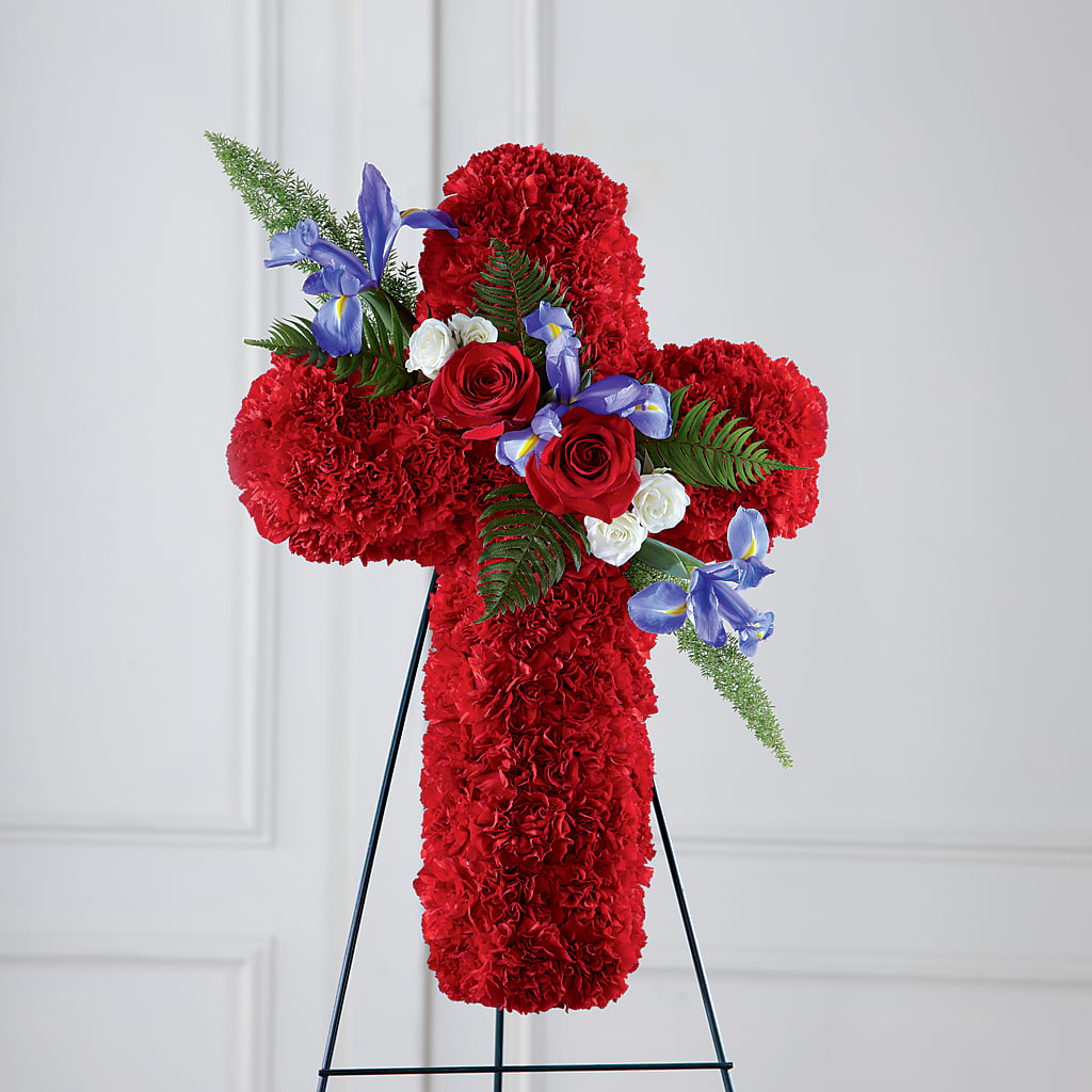 Faithful Hero Floral Cross – A Miracle Florist, Oxnard CA
