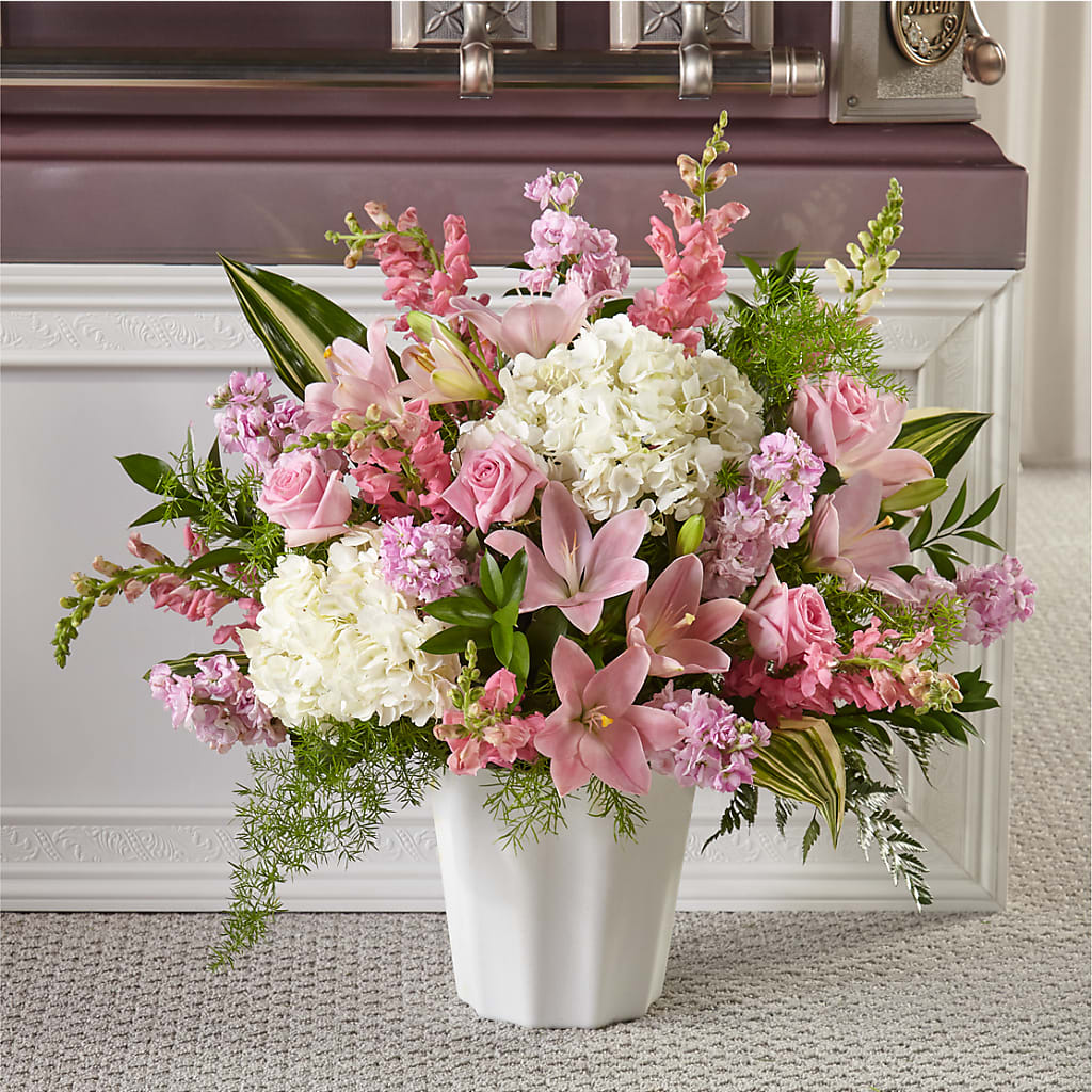 Simply Serene Floor Basket – A Miracle Florist, Oxnard CA