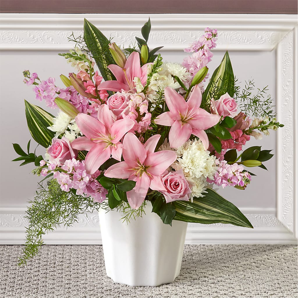 Simply Serene Floor Basket – A Miracle Florist, Oxnard CA