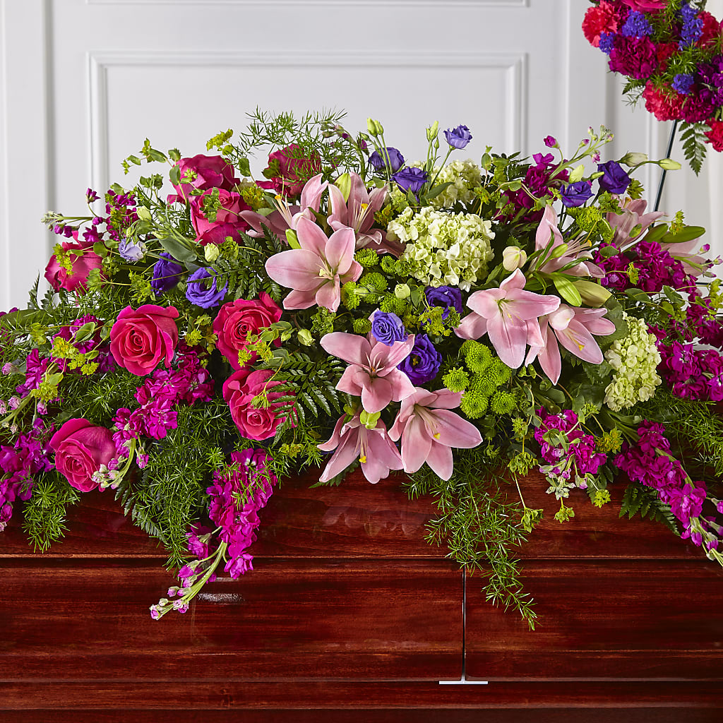 Radiant Tribute Casket Spray – A Miracle Florist, Oxnard CA