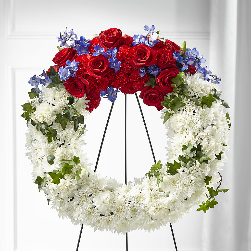 Patriotic Passion Wreath – A Miracle Florist, Oxnard CA