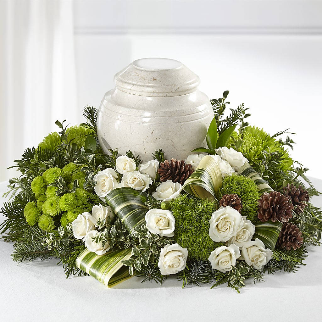 Precious Evergreen Cremation Adornment – A Miracle Florist, Oxnard CA
