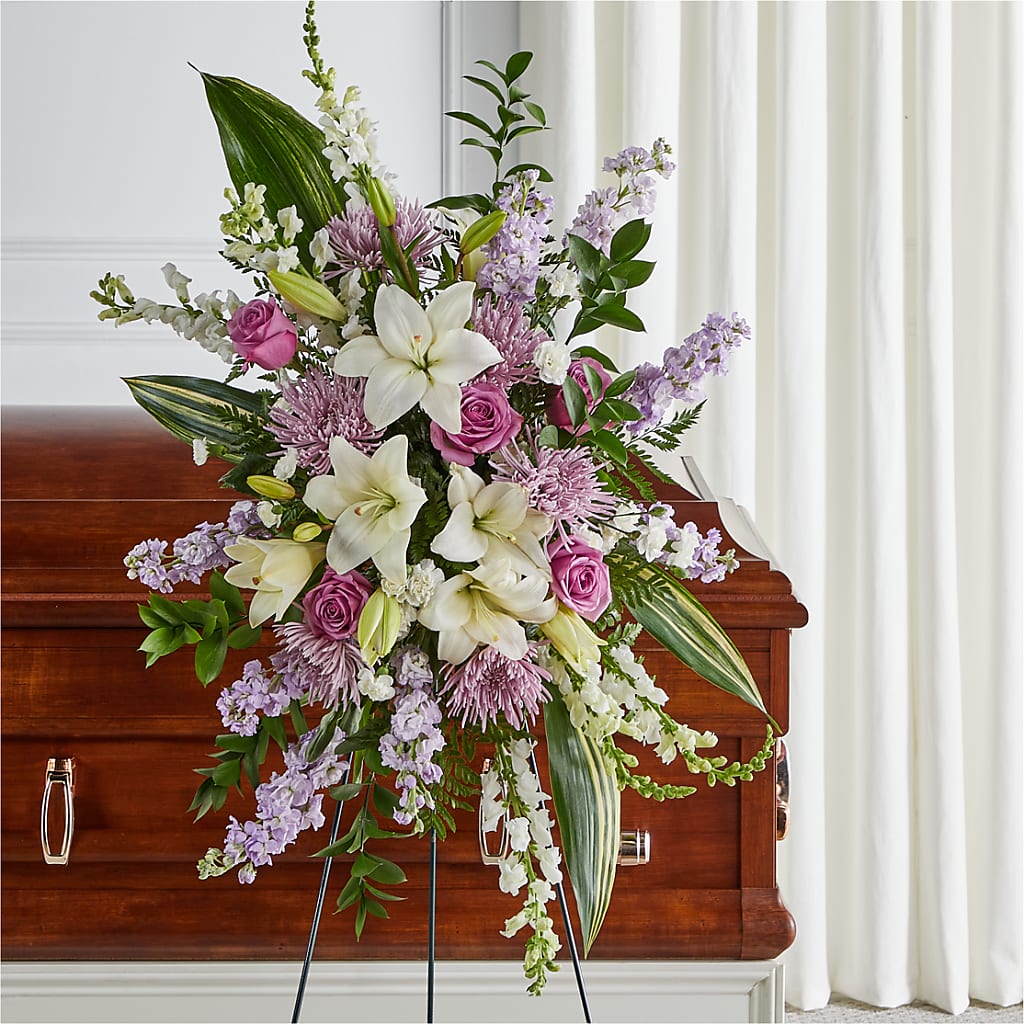 Grateful Hearts Standing Spray – A Miracle Florist, Oxnard CA
