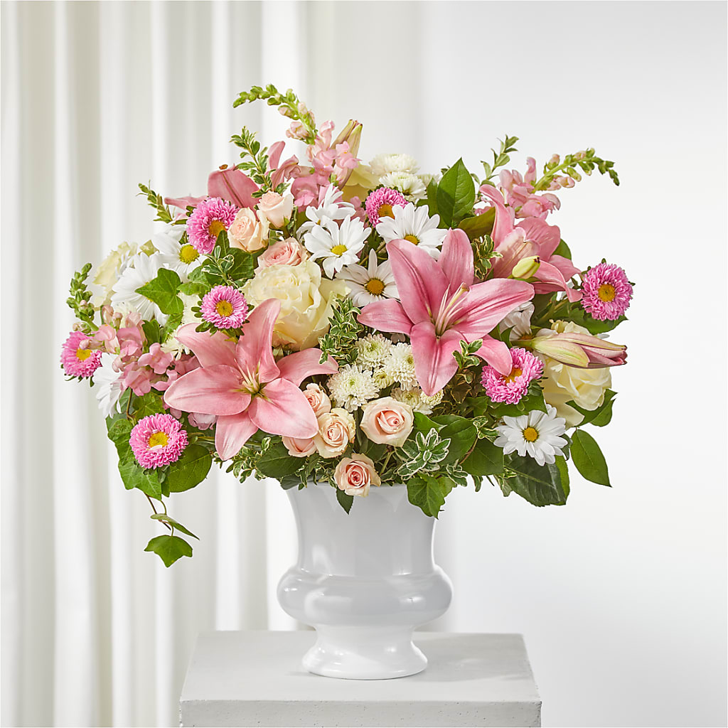 Empathetic Blooms Urn Arrangement – A Miracle Florist, Oxnard CA