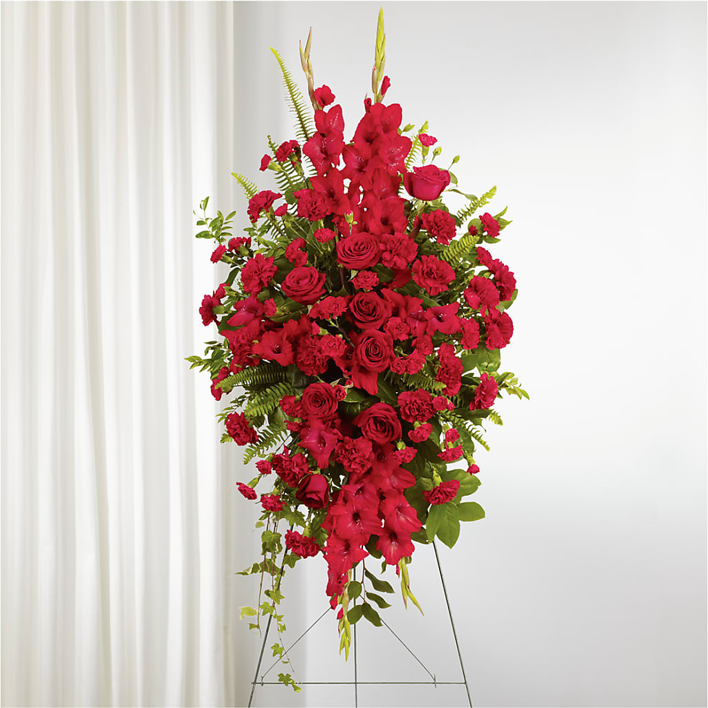 From the Heart Standing Spray – A Miracle Florist, Oxnard CA