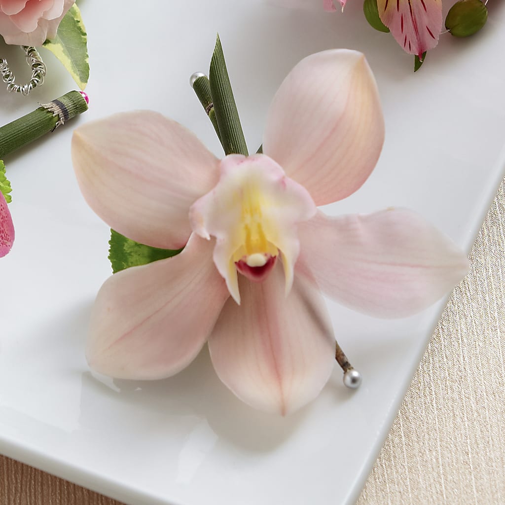 Pink Cymbidium Boutonniere – A Miracle Florist, Oxnard CA