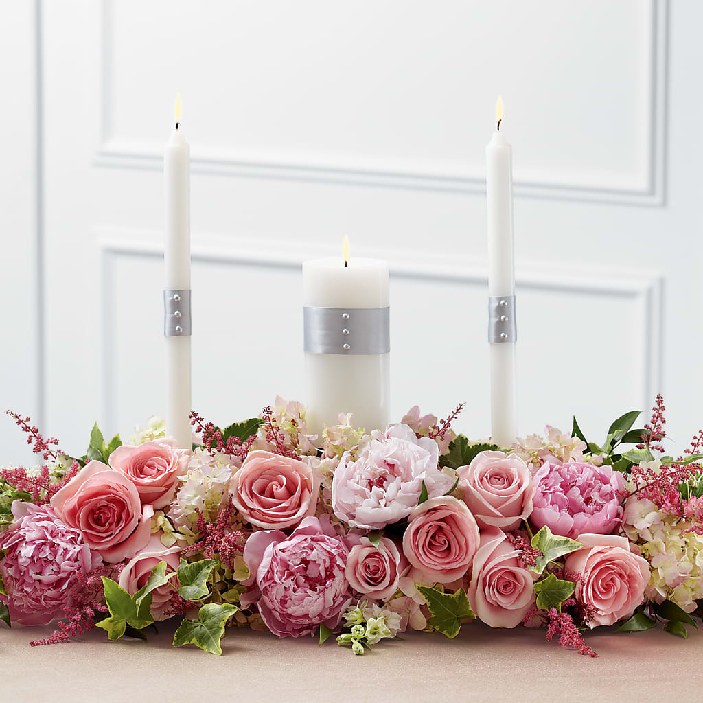 Worldwide Romance Unity Candle Arrangement – A Miracle Florist, Oxnard CA