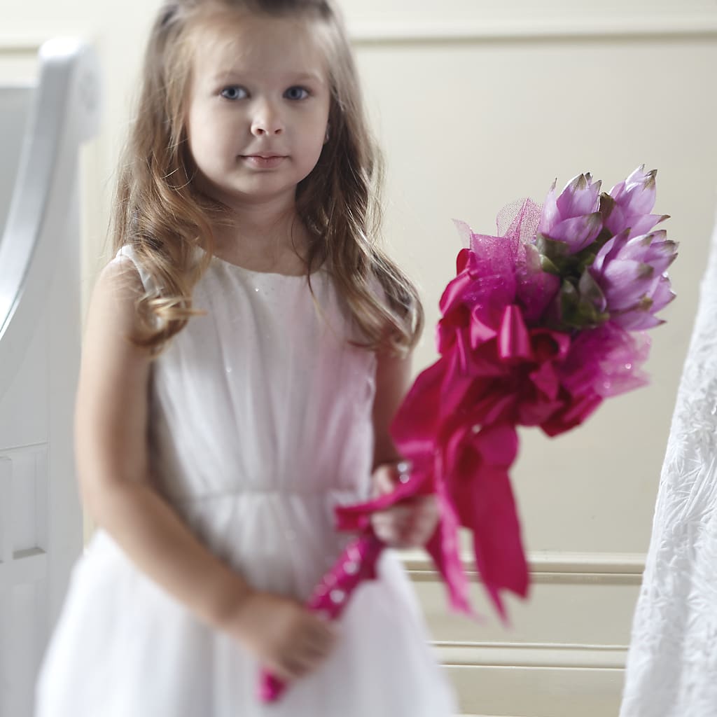 Sparkle Pink Flower Girl Bouquet – A Miracle Florist, Oxnard CA