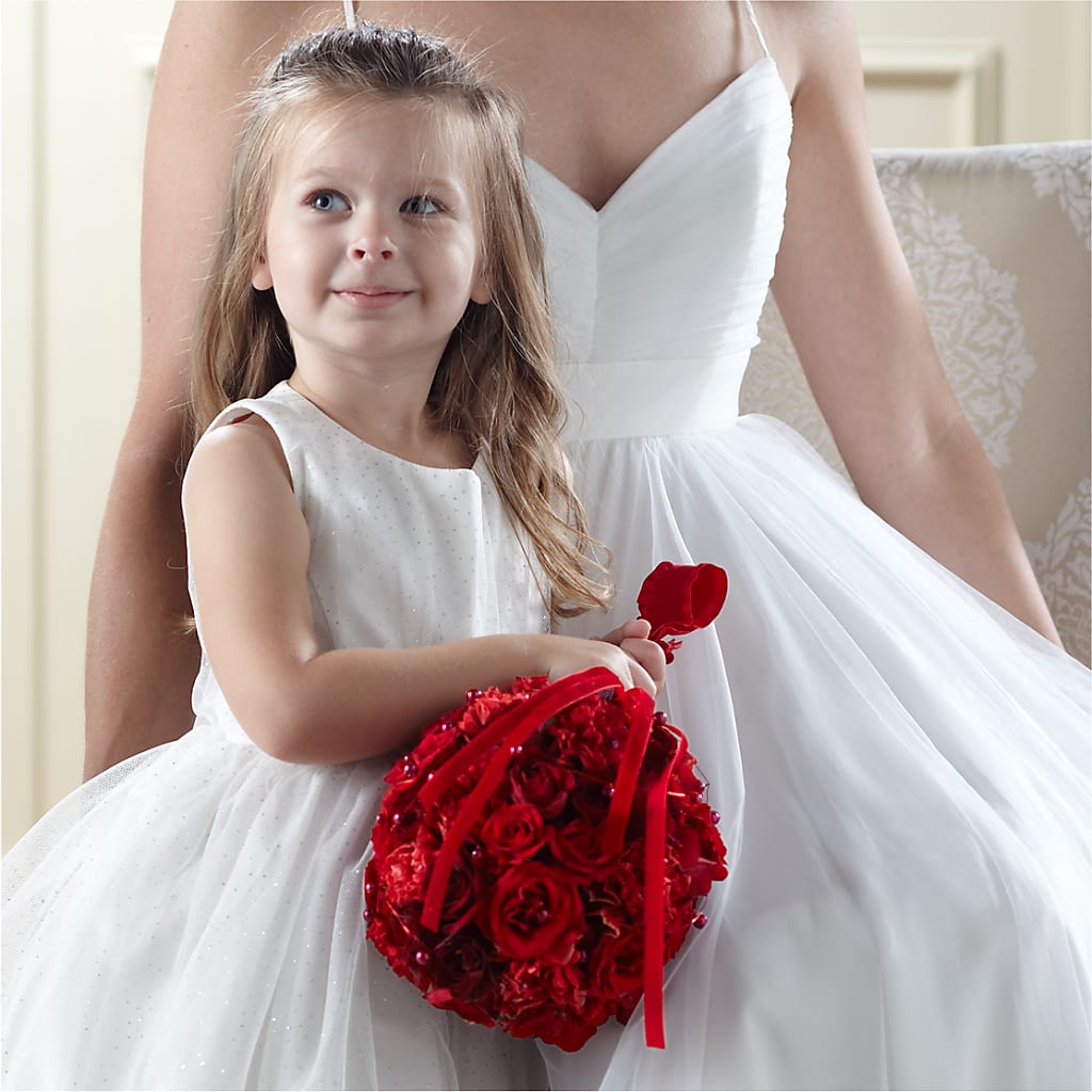 Pure at Heart Flower Girl Arrangement – A Miracle Florist, Oxnard CA