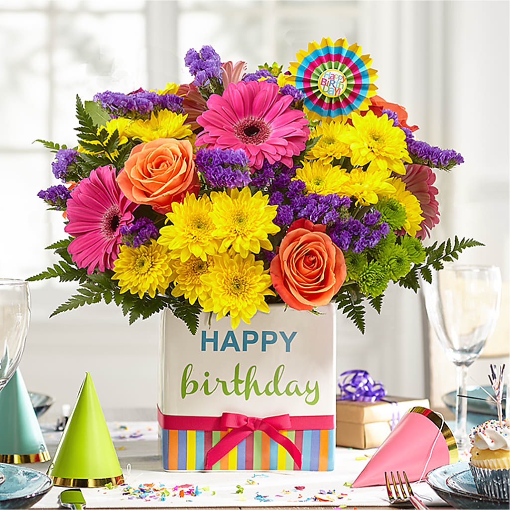 Birthday Brights Bouquet –  A Miracle Florist, Oxnard CA