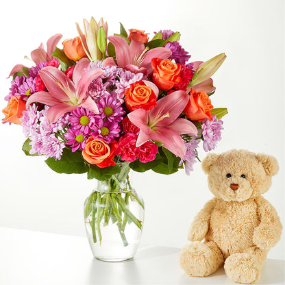 One and Only Bouquet and Bear Bundle –  A Miracle Florist, Oxnard CA