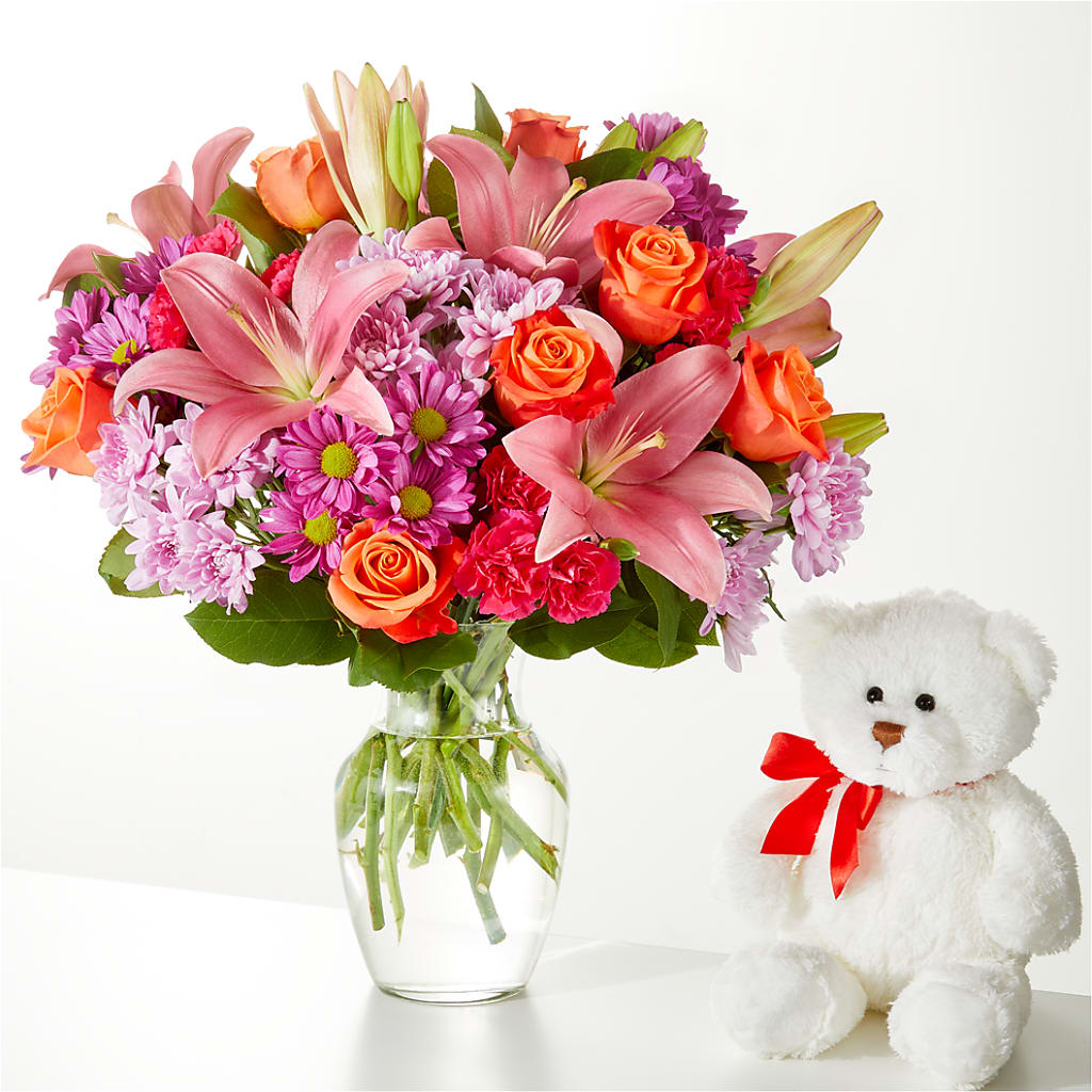 One and Only Bouquet and Bear Bundle –  A Miracle Florist, Oxnard CA