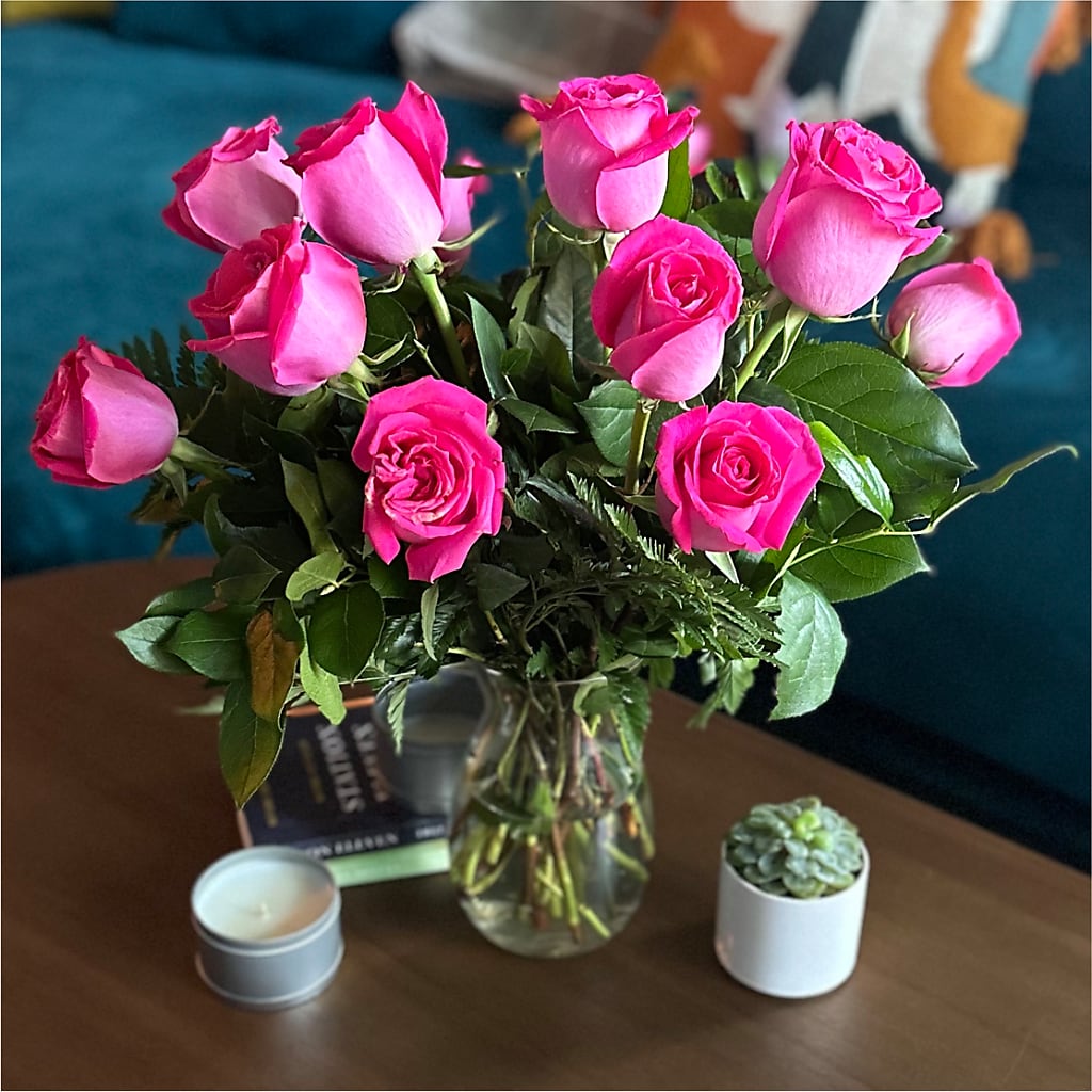 Long Stem Pink Rose Bouquet –  A Miracle Florist, Oxnard CA