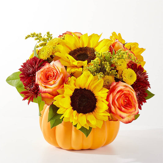 Golden Gourd Pumpkin Bouquet – A MIRACLE FLORIST, Oxnard CA