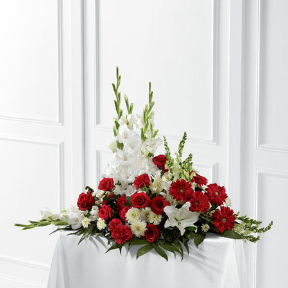 Crimson & White Arrangement –  A Miracle Florist, Oxnard CA