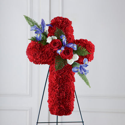 Faithful Hero Floral Cross –  A Miracle Florist, Oxnard CA