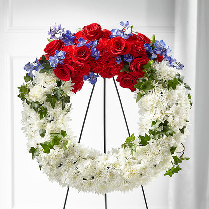 Patriotic Passion Wreath –  A Miracle Florist, Oxnard CA
