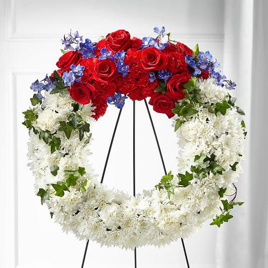 Patriotic Passion Wreath –  A Miracle Florist, Oxnard CA