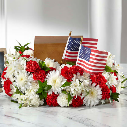 Spirit of Patriotism Cremation Adornment –  A Miracle Florist, Oxnard CA