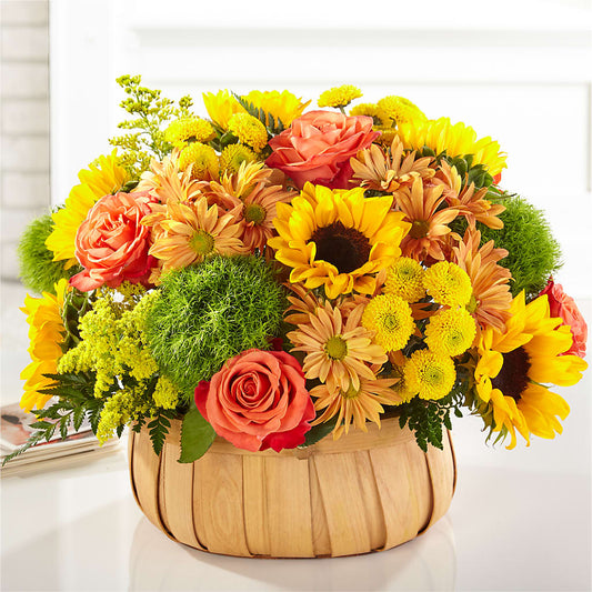 Harvest Sunflower Basket – A MIRACLE FLORIST, Oxnard CA