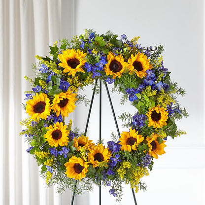 Bright Rays Wreath –  A Miracle Florist, Oxnard CA