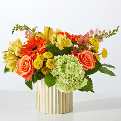 Autumn Sunshine Bouquet with Ivory Vase –  A Miracle Florist, Oxnard CA