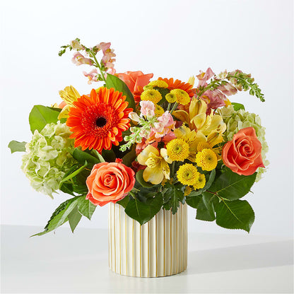Autumn Sunshine Bouquet with Ivory Vase –  A Miracle Florist, Oxnard CA