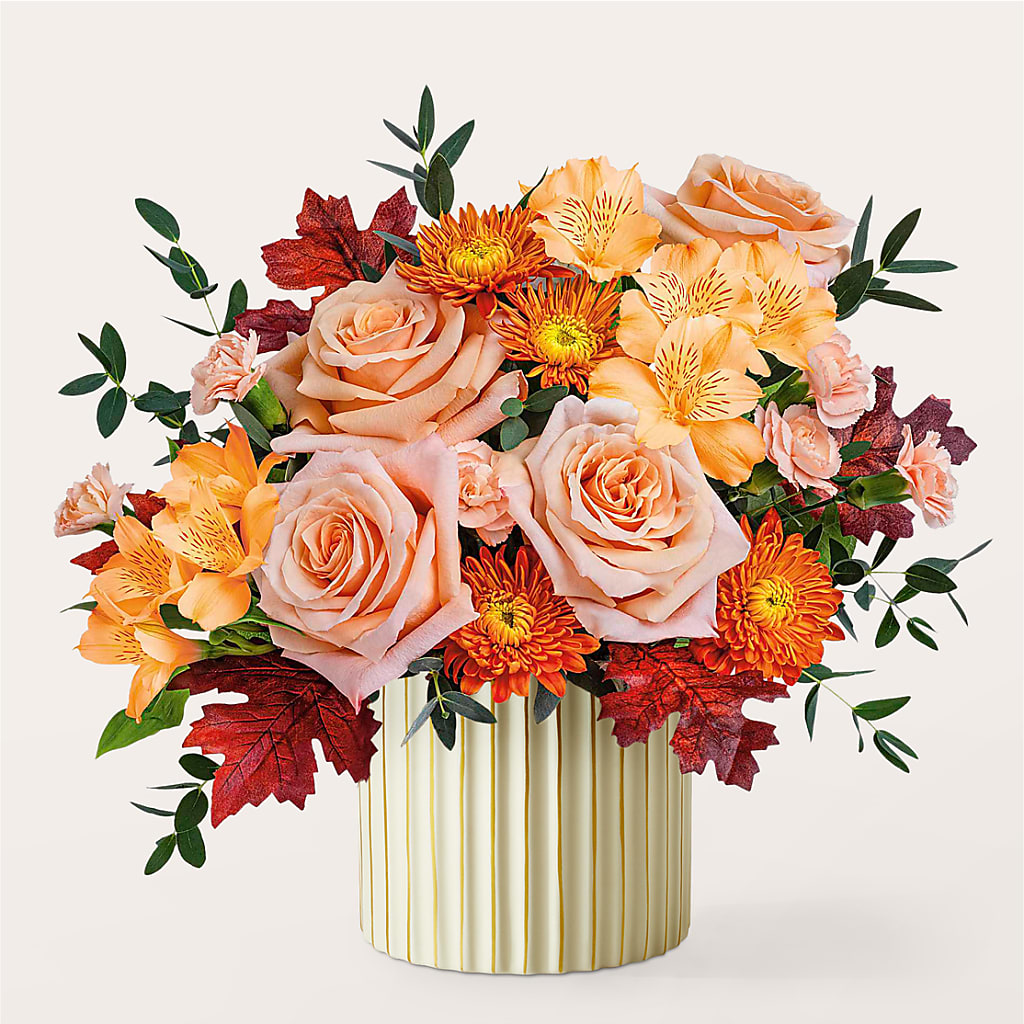 Spiced Latte Bouquet with Ivory Vase –  A Miracle Florist, Oxnard CA