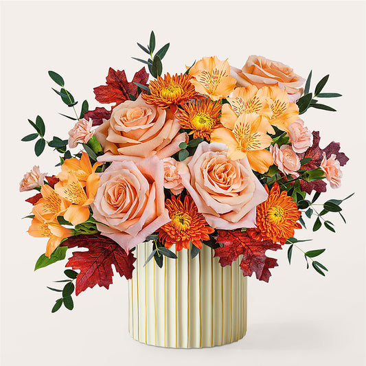Spiced Latte Bouquet with Ivory Vase –  A Miracle Florist, Oxnard CA
