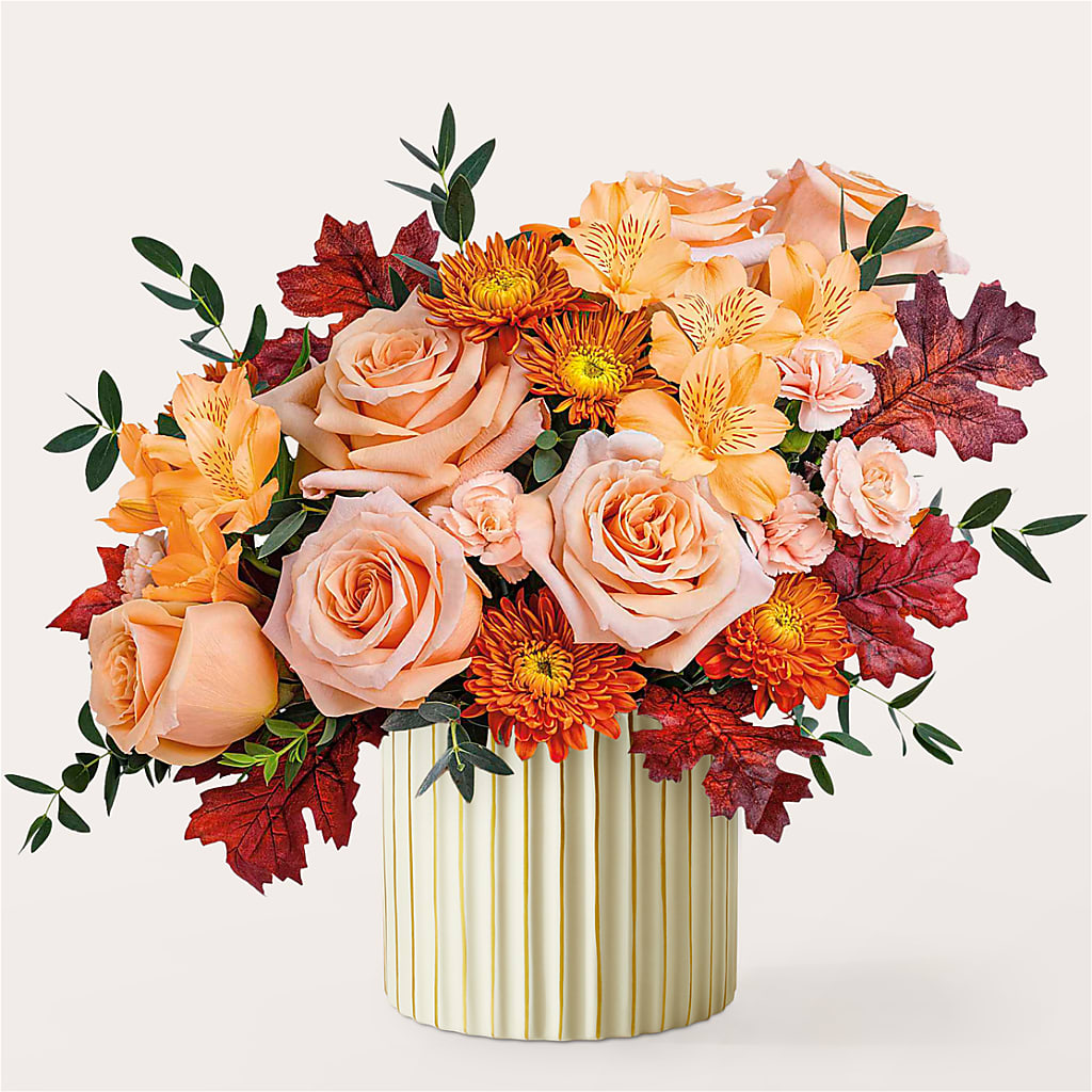 Spiced Latte Bouquet with Ivory Vase –  A Miracle Florist, Oxnard CA