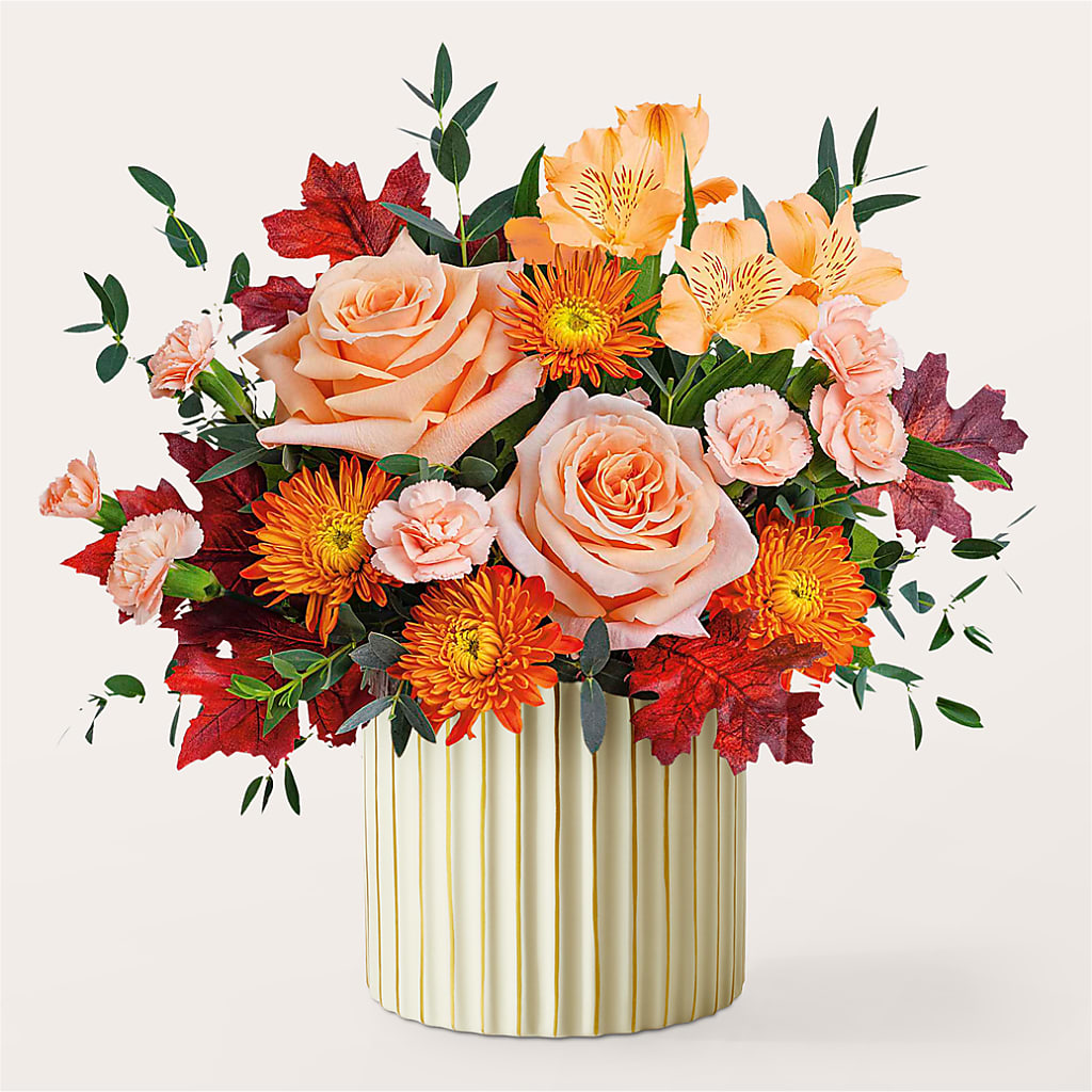 Spiced Latte Bouquet with Ivory Vase –  A Miracle Florist, Oxnard CA