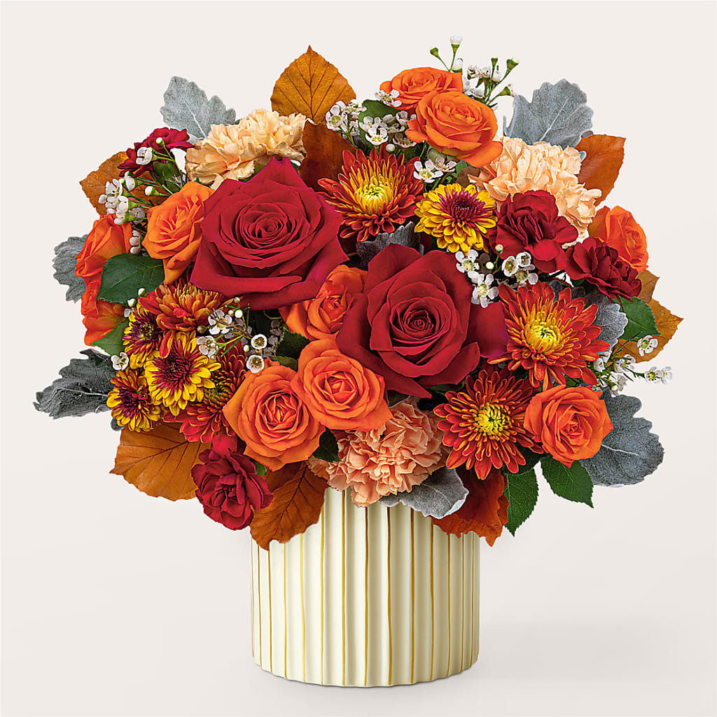 Merlot Bouquet with Ivory Vase –  A Miracle Florist, Oxnard CA