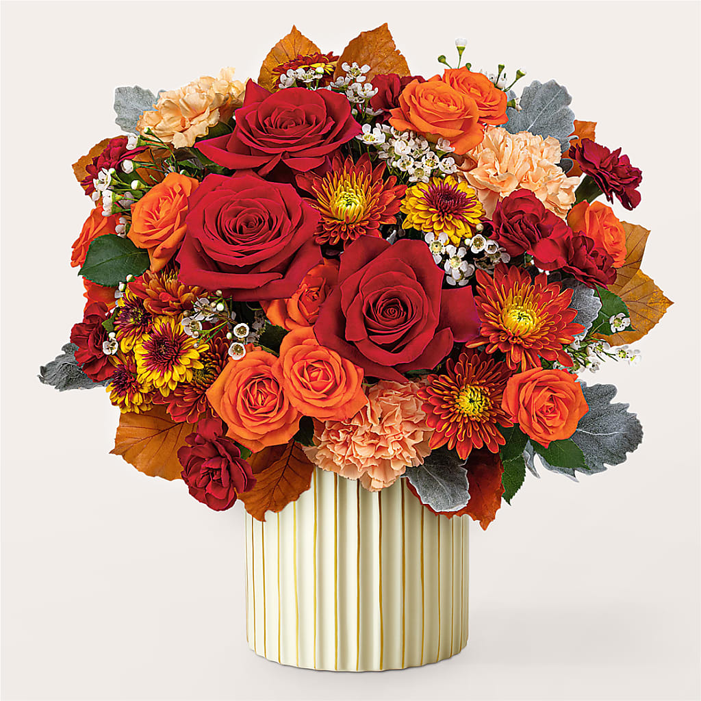 Merlot Bouquet with Ivory Vase –  A Miracle Florist, Oxnard CA