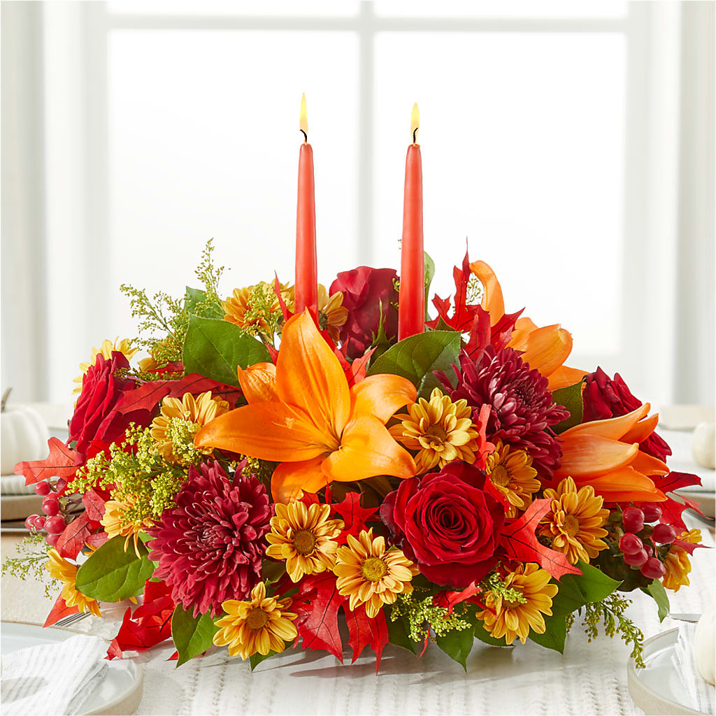 Autumn's Embrace Centerpiece –  A Miracle Florist, Oxnard CA
