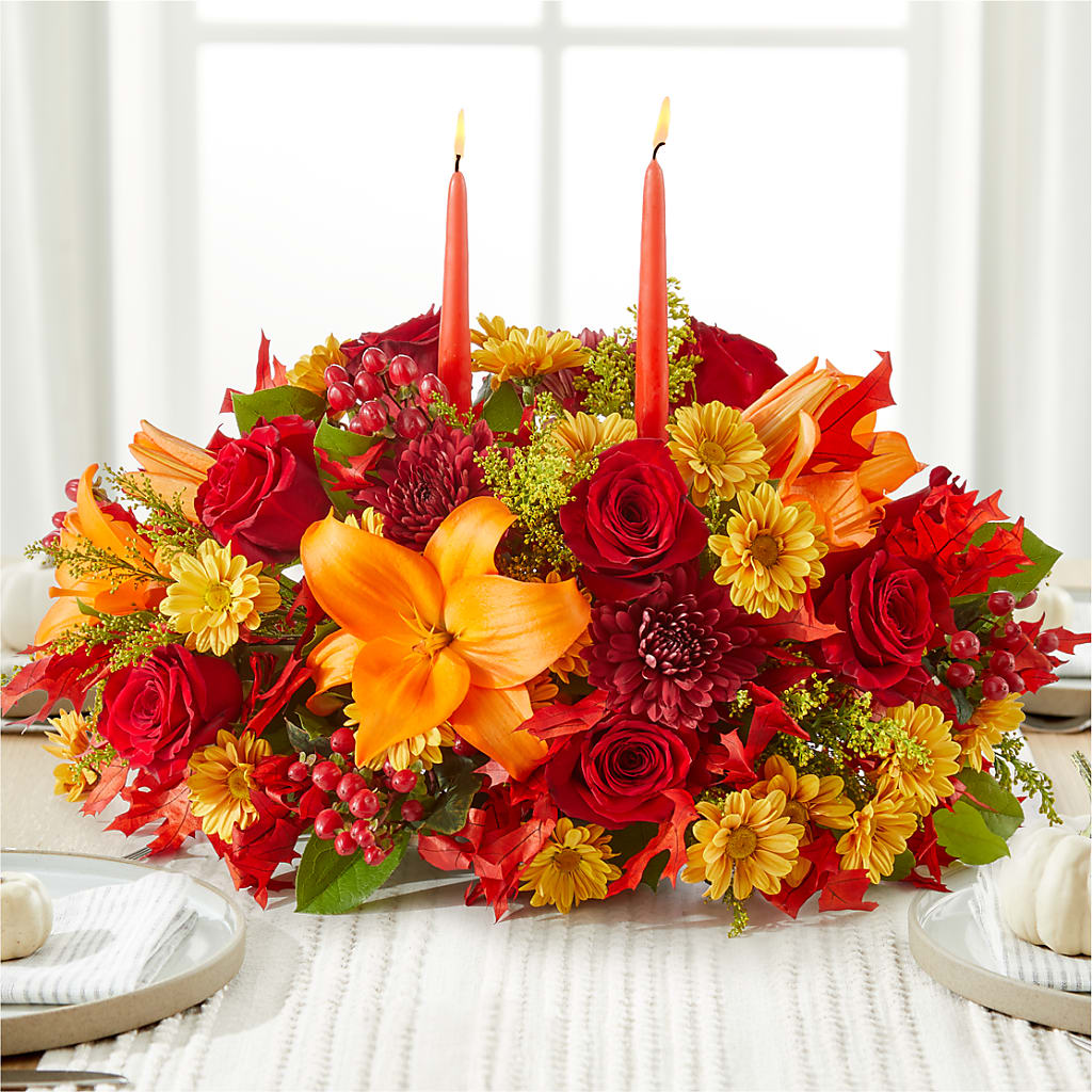 Autumn's Embrace Centerpiece –  A Miracle Florist, Oxnard CA