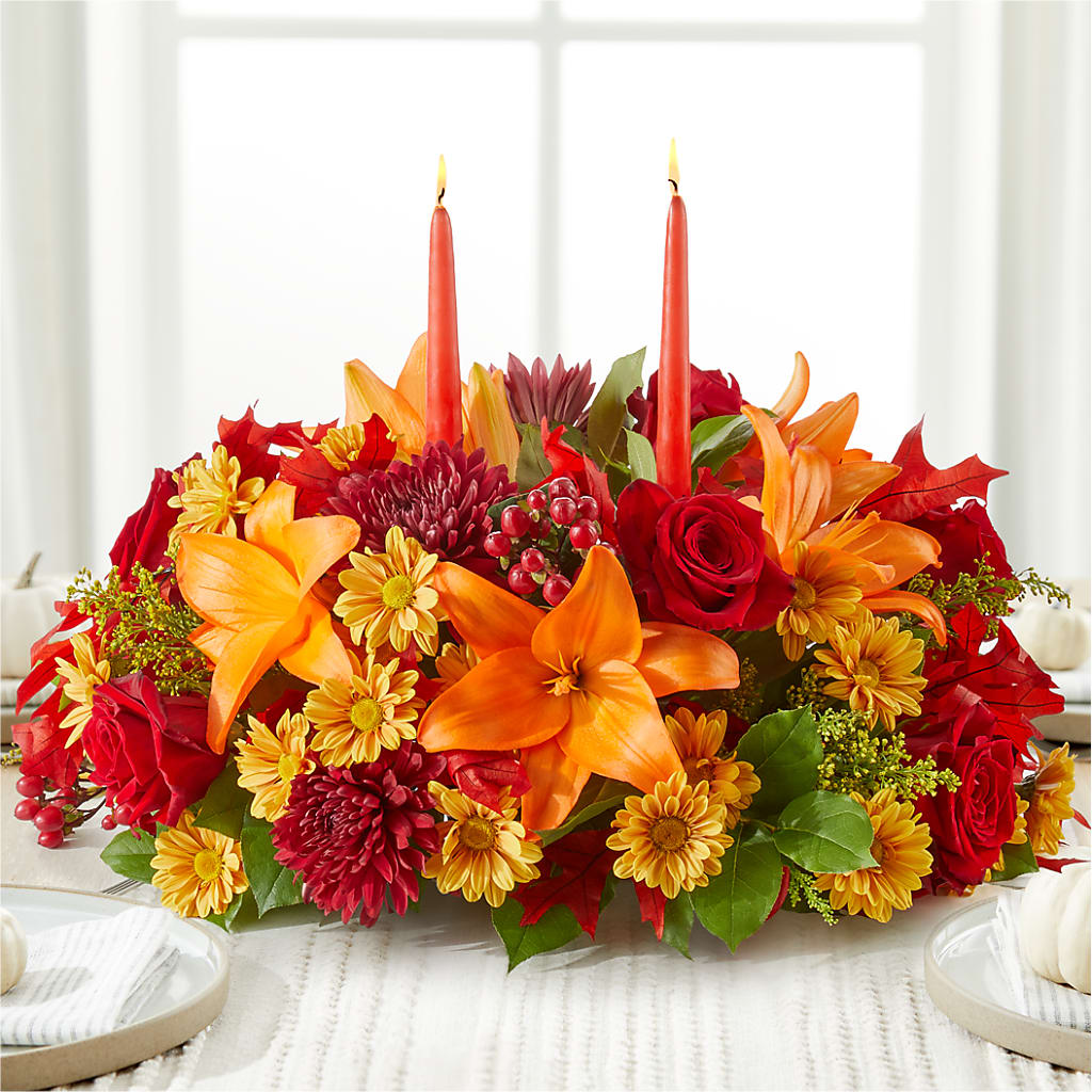 Autumn's Embrace Centerpiece –  A Miracle Florist, Oxnard CA