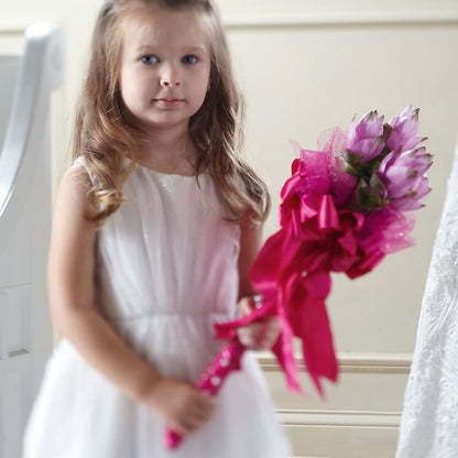 Sparkle Pink Flower Girl Bouquet –  A Miracle Florist, Oxnard CA
